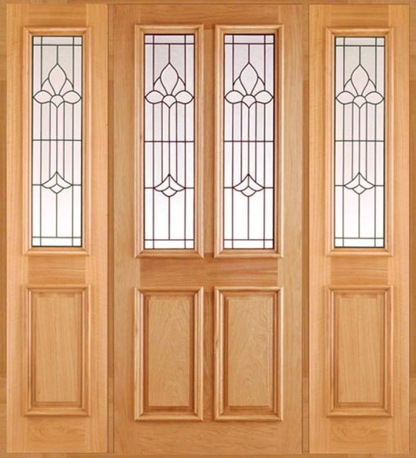 Derby Chameleon Oak Front Door with Sidelight/s