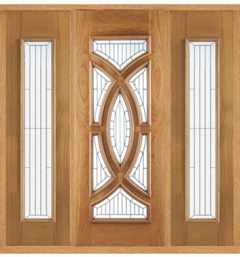 Majestic Oak Front Door with Sidelight/s