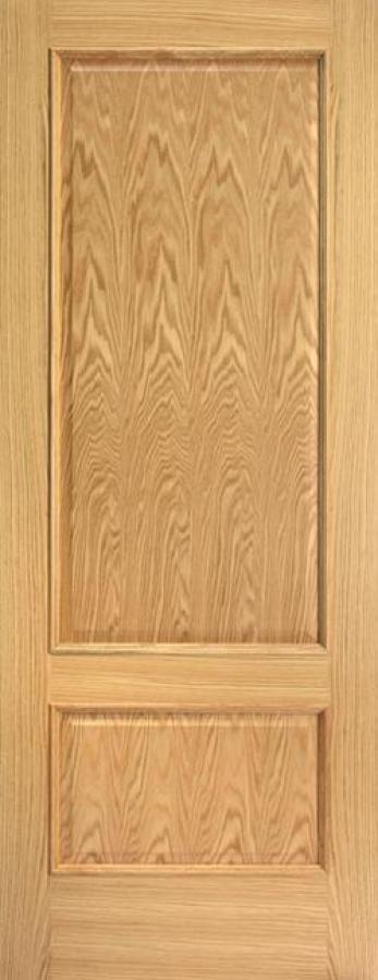 Iris 2 Panel Interior Oak Door with Raised Mouldings