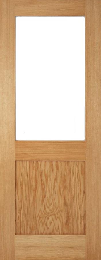 Marlborough Oak 1 Panel/1 Light with Clear Glass