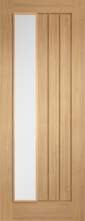 Tuscany Oak Door with Clear Glass