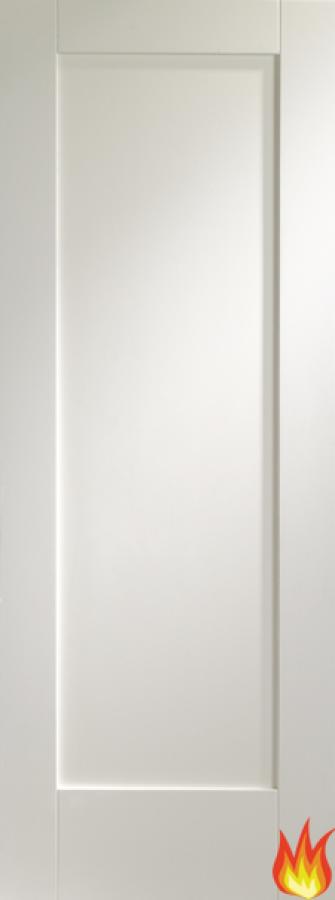 Shaker Laminate 1 Panel White Fire Door (pre-finished)