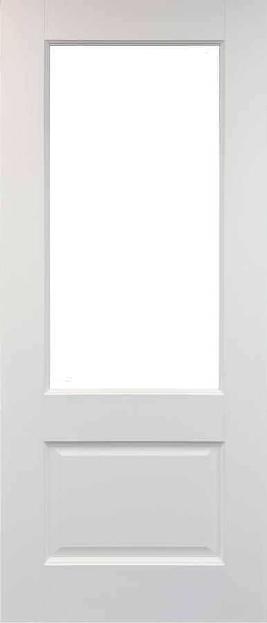 Vermont White Primed Door with Clear Glass