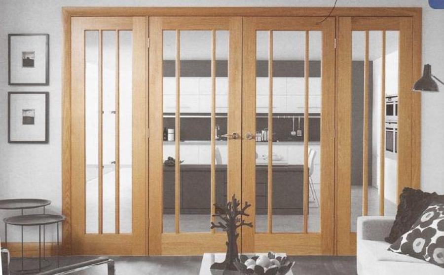 Oak Worcester Easi-Frame Room Divider (double doors)