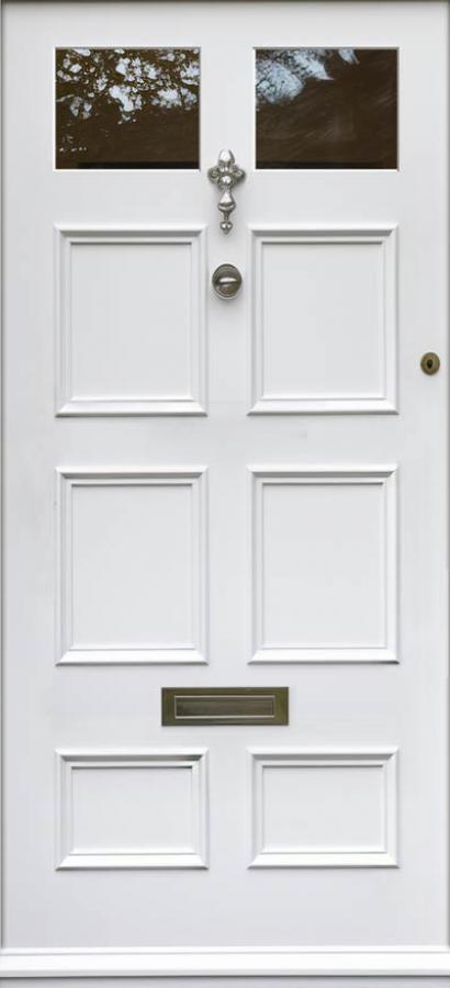 Bird 6 Panel 2-Light External Hardwood Door (made to measure)