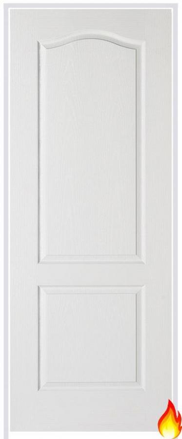 Textured Classical 2P (solid core) Primed White Prehung Fire Door (FD30)
