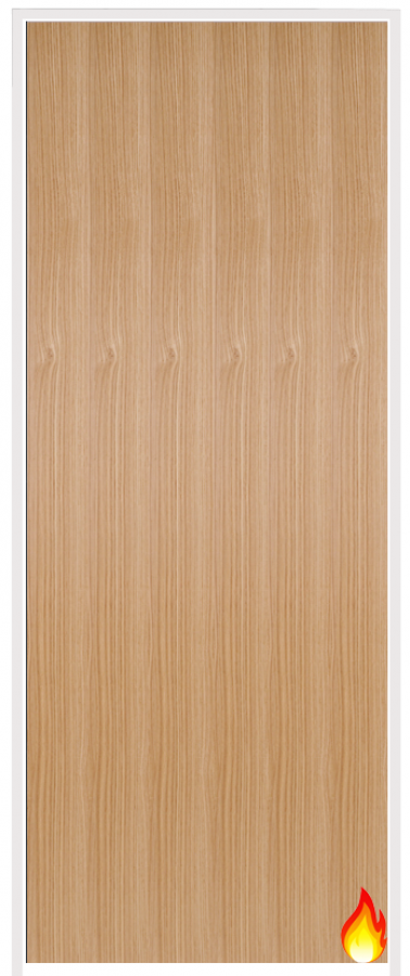 Pre-finished Flush Oak Prehung Fire Door