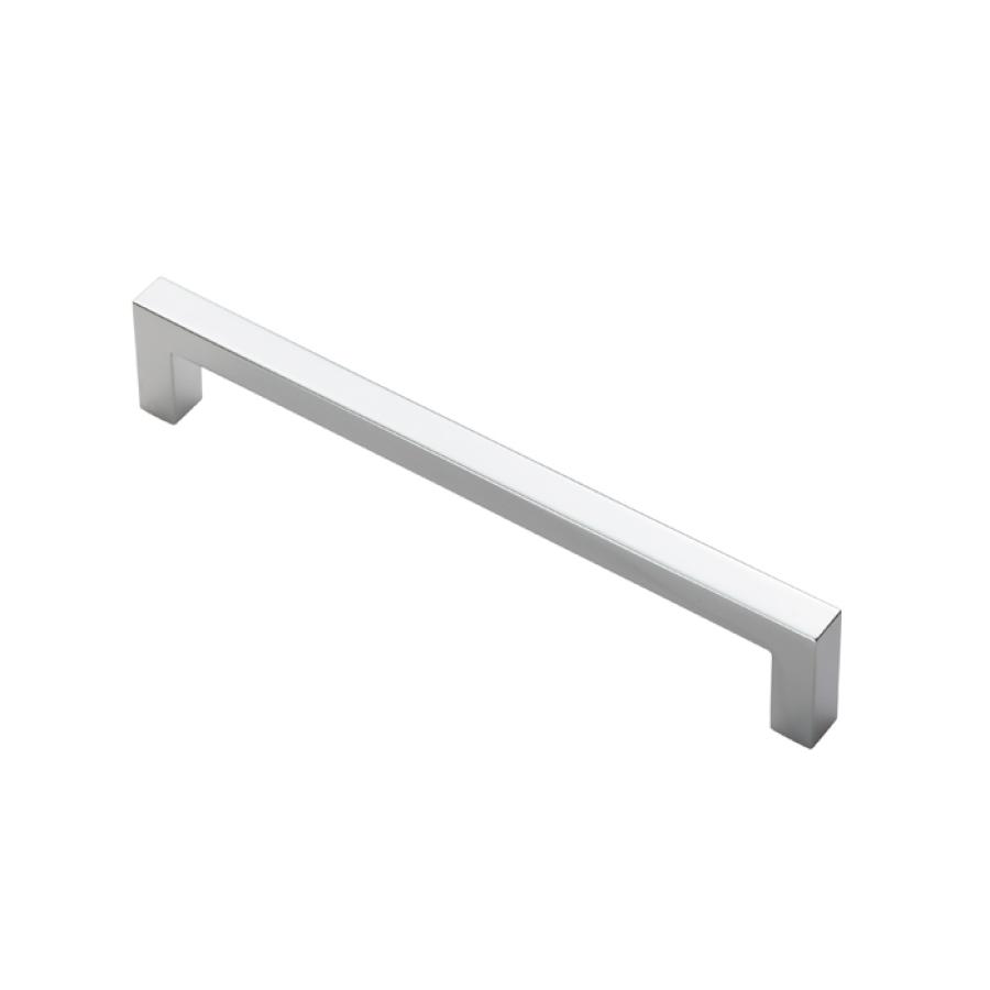Block Kitchen & Cupboard Pull Handle - Polished Chrome