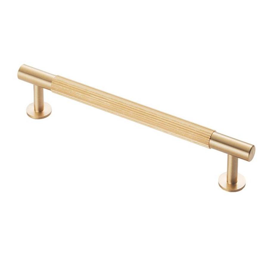 Lines Kitchen & Cupboard Pull Handle - Satin Brass