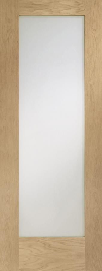 Pattern 10 Oak Door with Clear Glass (un/pre-finished)