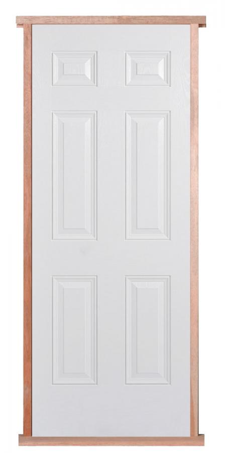 Composite 6 Panel White (grained) Pre-hung External Door Set