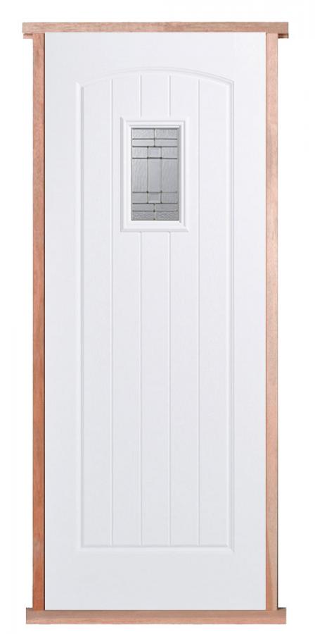 Composite White Cottage Pre-hung External Door Set (pre-finished)