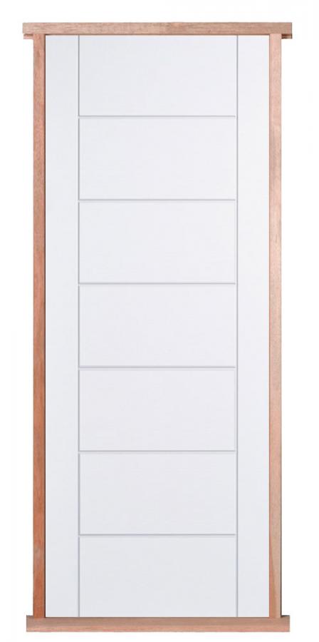 Composite White Modica Pre-hung External Door Set