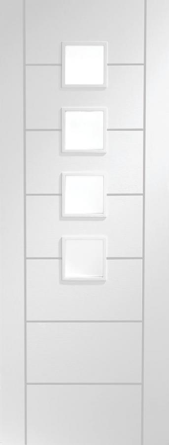 Palermo Obscure Glazed White Primed Internal Door