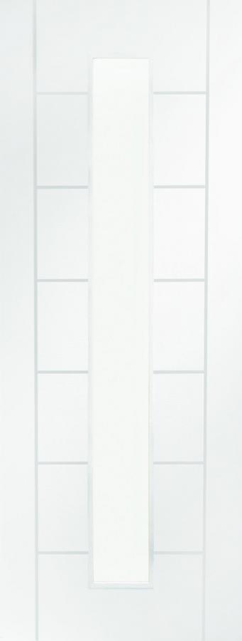Palermo 1-Light White Primed Internal Door with Clear Glass
