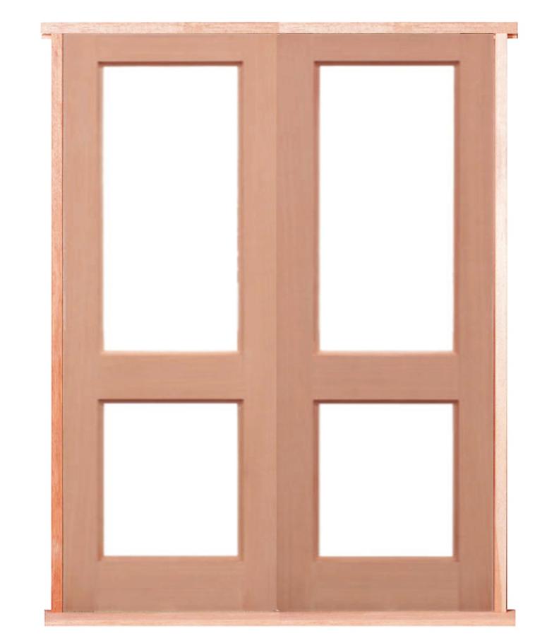 2XGG Prehung Solid Hardwood Bespoke French Doors