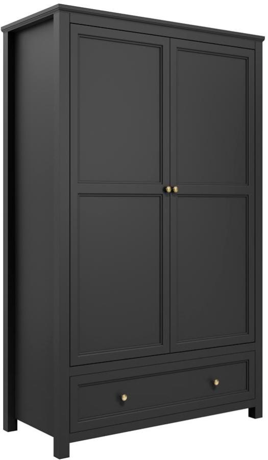 Ives Black Double Wardrobe