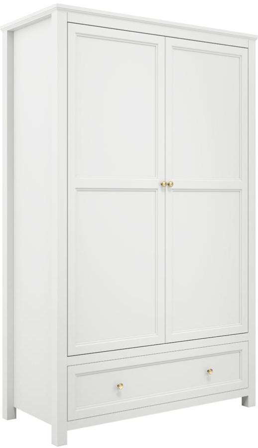 Ives White Double Wardrobe