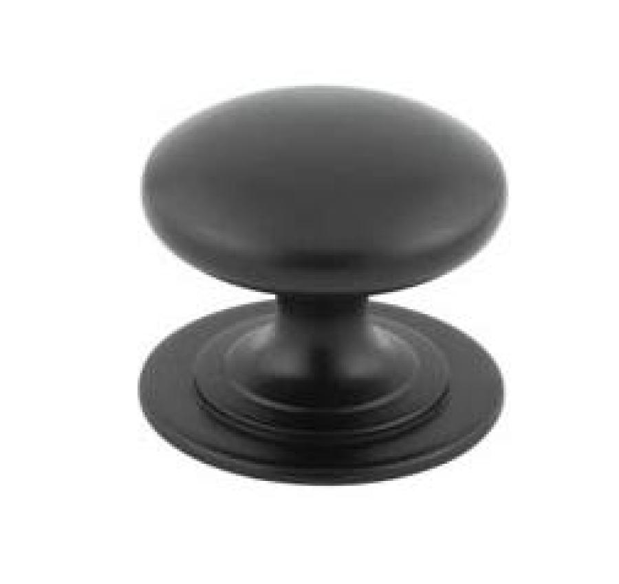 Traditional Cupboard Knob - Matt Black