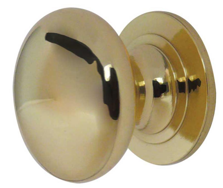 Traditional Cupboard Knob - Polished Brass
