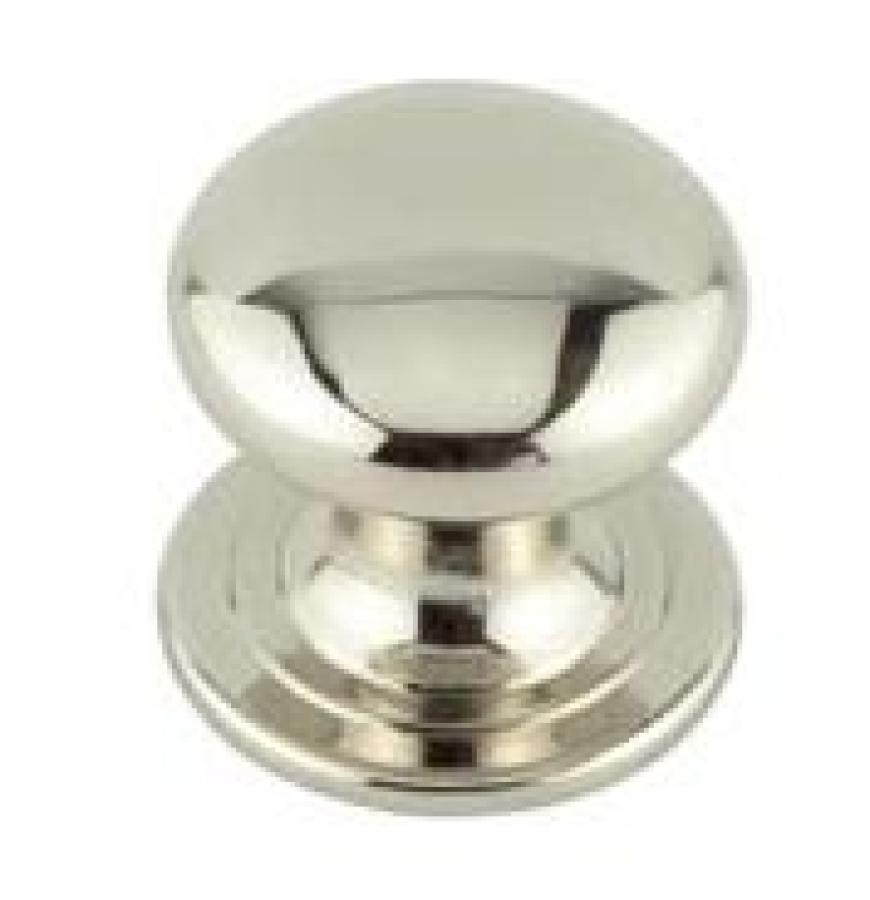 Traditional Cupboard Knob - Polished Nickel