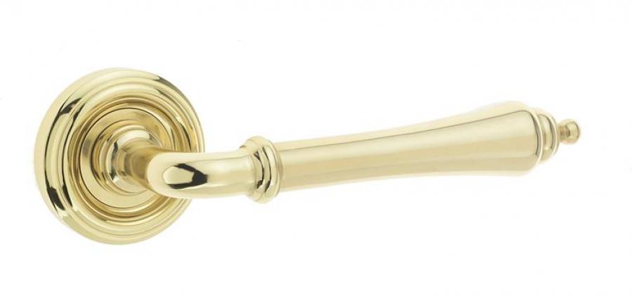Jedo Camille Polished Brass Designer Lever on Rose