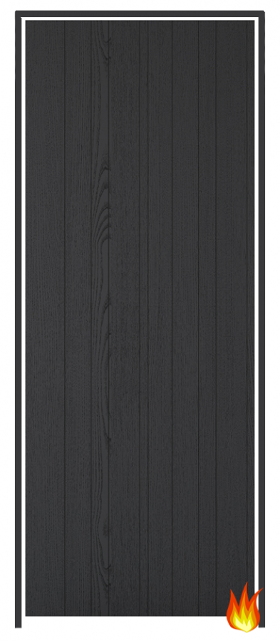 Montreal Black Laminate Prehung Internal Fire Door