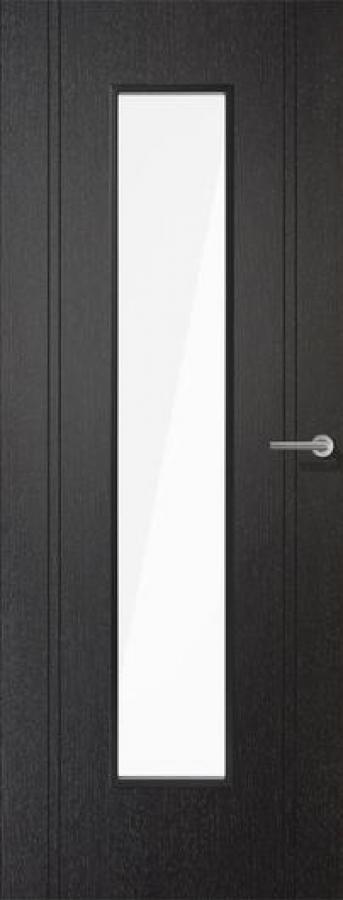 Monaco Black Laminate Internal Door with Clear Glass (pre-finished)