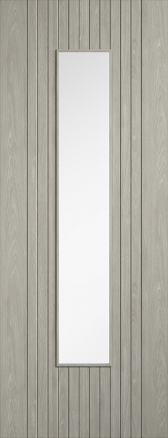 Sydney Light Grey Laminate Door with Clear Glass