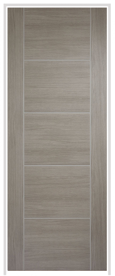 Vancouver Laminate Light Grey Prehung Internal Door
