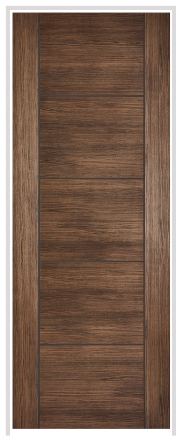 Vancouver Laminate Walnut Prehung Internal Door