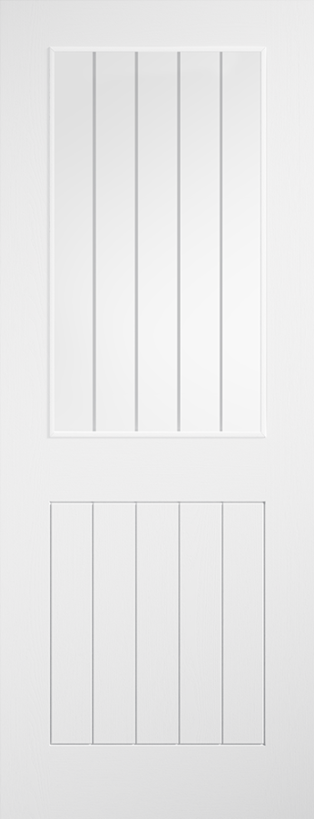 Cottage Pre-Finished White Glazed Internal Door