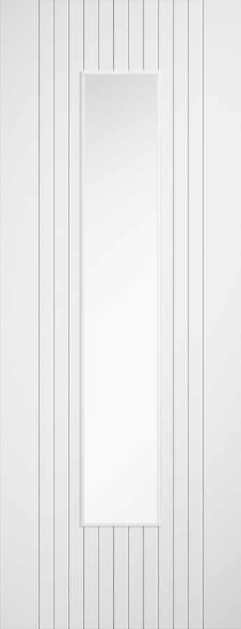 Sydney Pre-Finished White Internal Door with Clear Glass