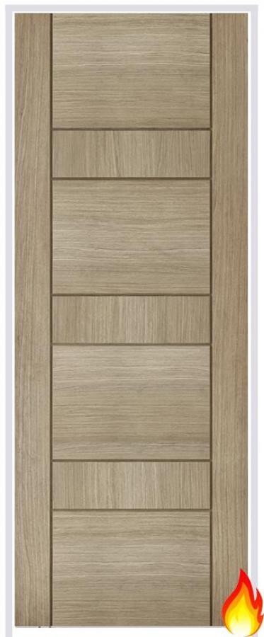 Edmonton Light Grey Prehung Internal Fire Door