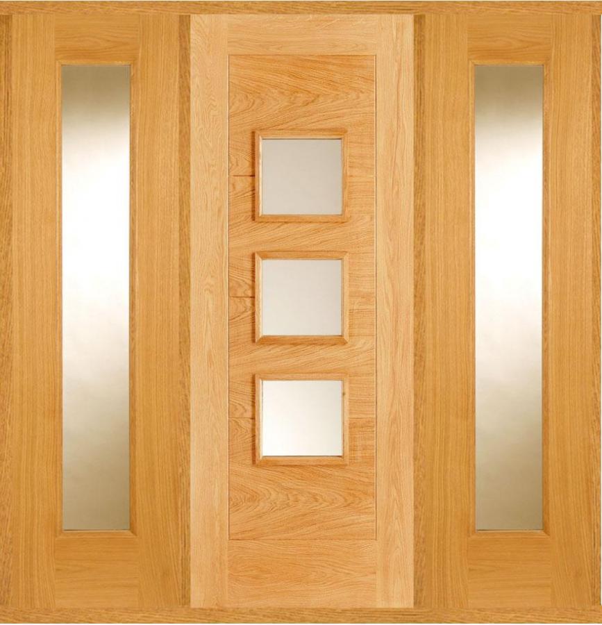 Monza External Oak Door with Sidelight/s