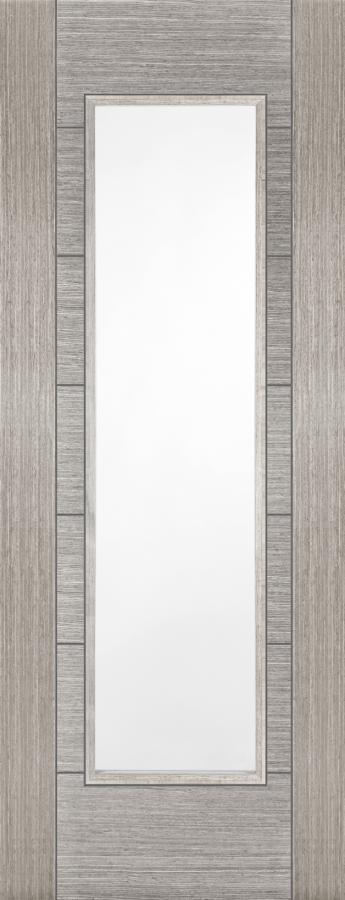 Corsica Light Grey Door with Clear Glass