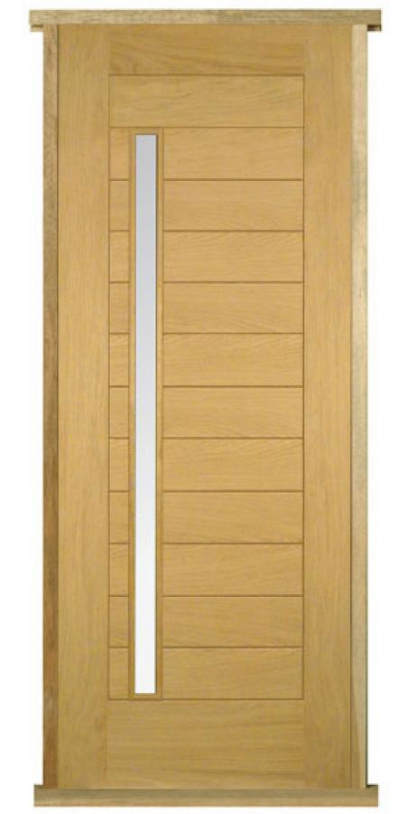 Oak Oslo (with clear glass) Pre-hung Door Set