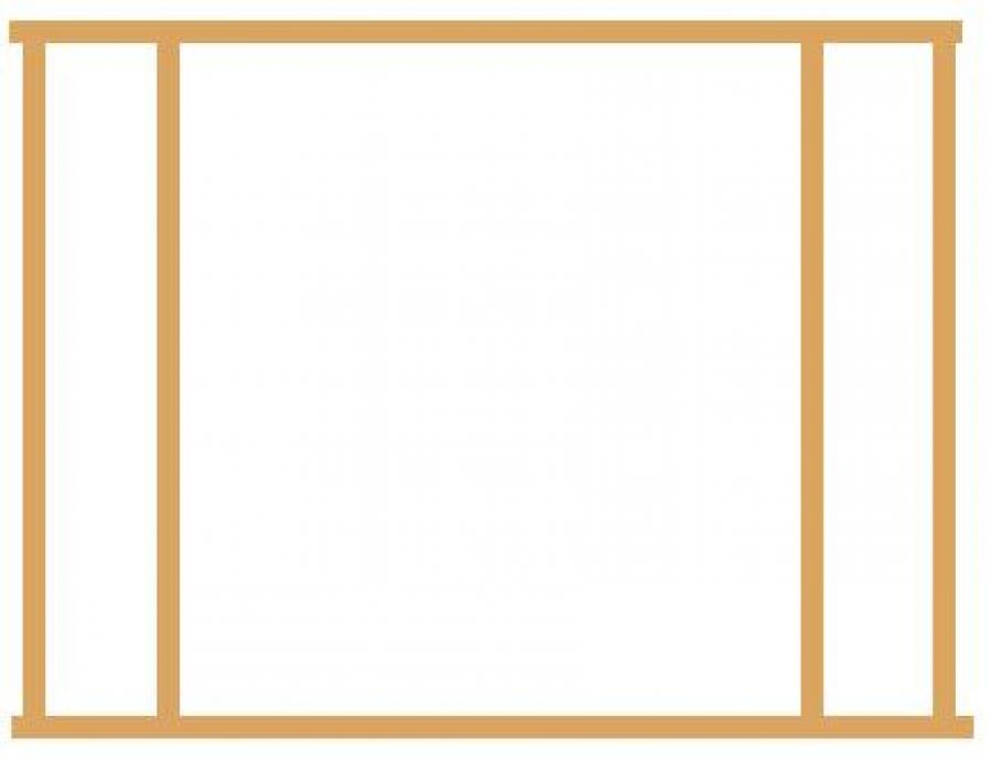 Double Door Sidelight Real Oak Frame (cut & join)