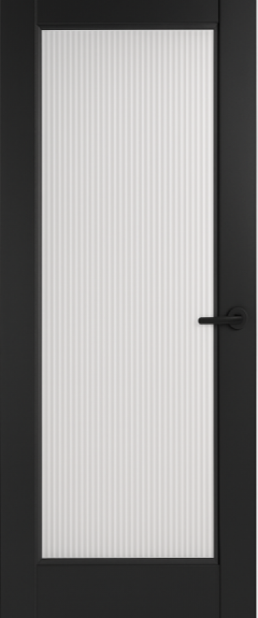 Ravenna Black Pre-Finished Internal Door with Reeded Glass