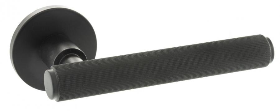 Stephenson Matt Black Designer Lever on 5mm Slim Rose