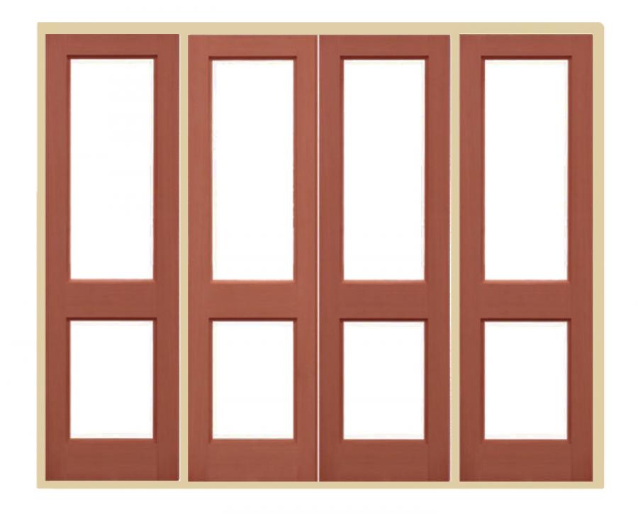 2XGG External Hardwood French Doors with Sidelights