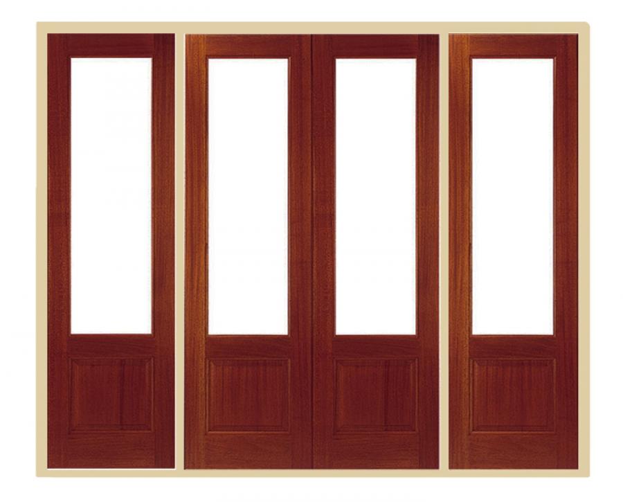 Chiswick External Hardwood French Doors with Sidelights