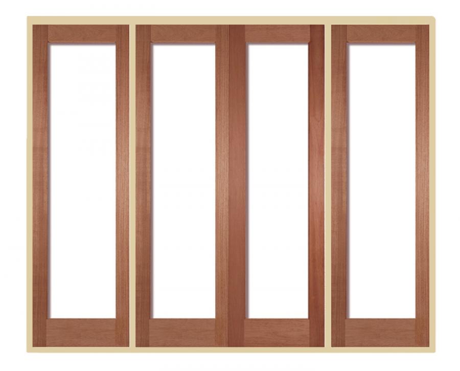 Pattern 20 External Hardwood French Doors with Sidelights