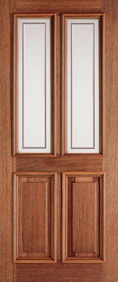 Derby Etched External Hardwood Door (37mm middle stile)