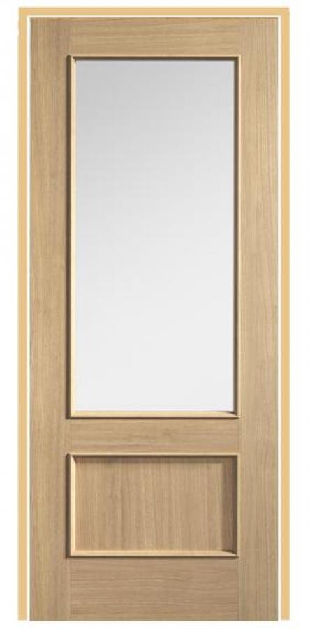 Murcia Oak Prehung Internal Door with Clear Glass (pre-finished)