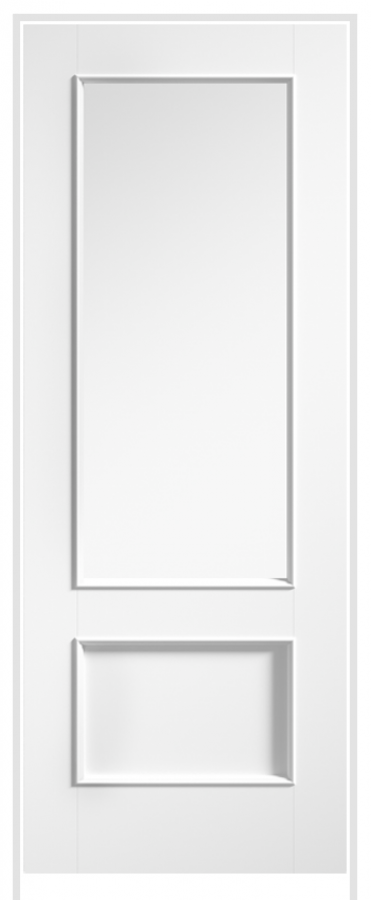 Murcia Primed White Prehung Internal Door with Clear Glass