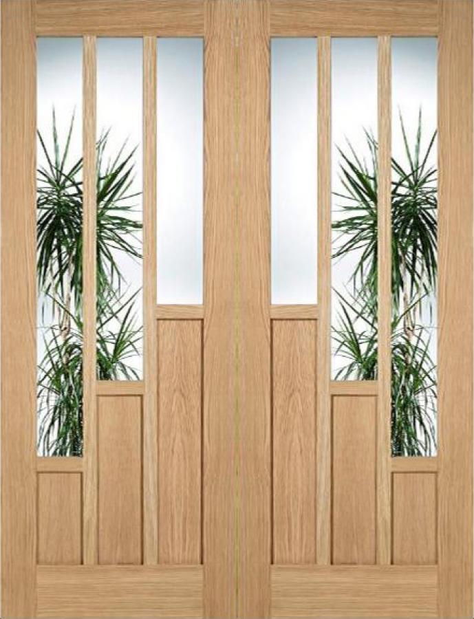 Coventry Internal Oak Door Pair, Pre-Finished 78" x 60" (Clearance)