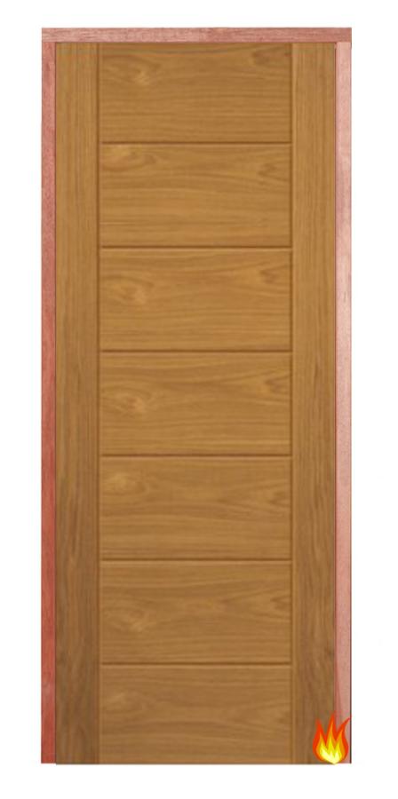 Palmomino Oak PAS 24 Fire-Resistant Flat Entrance Door Set