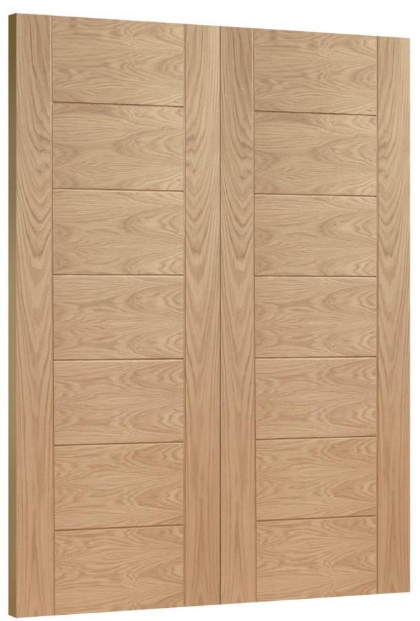 Palermo Oak Prehung Double Door (un-finished)