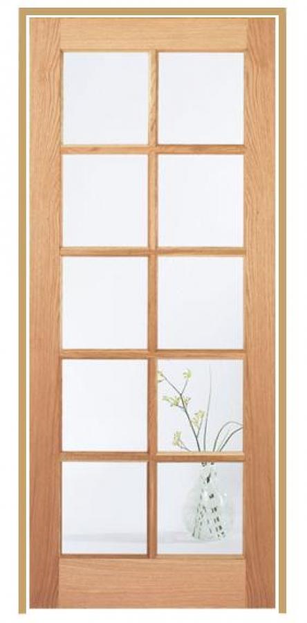 SA Glazed (clear) Internal Oak Prehung Door (un-finished)